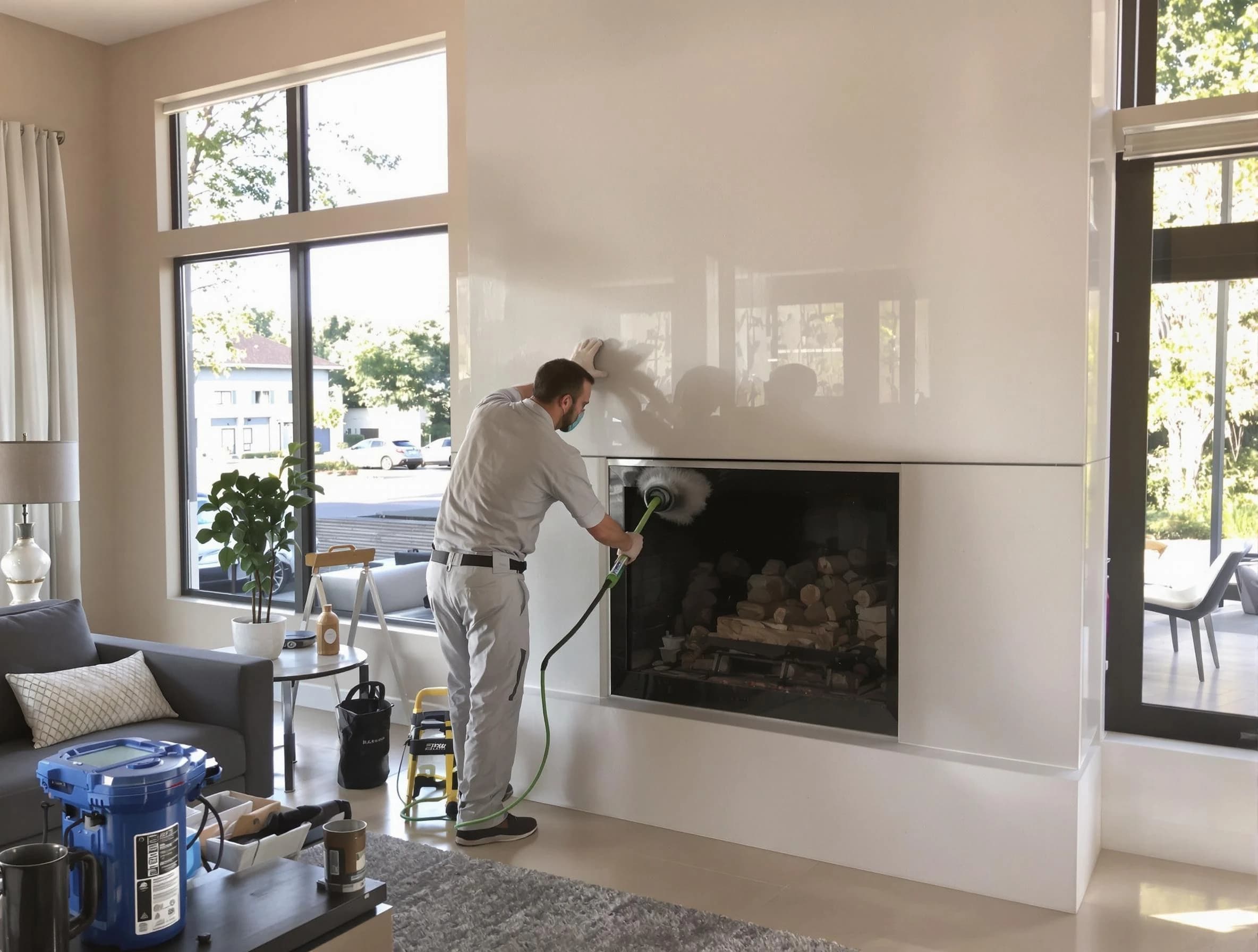 Castle Pines Chimney Sweep performing thorough soot removal in Castle Pines, CO