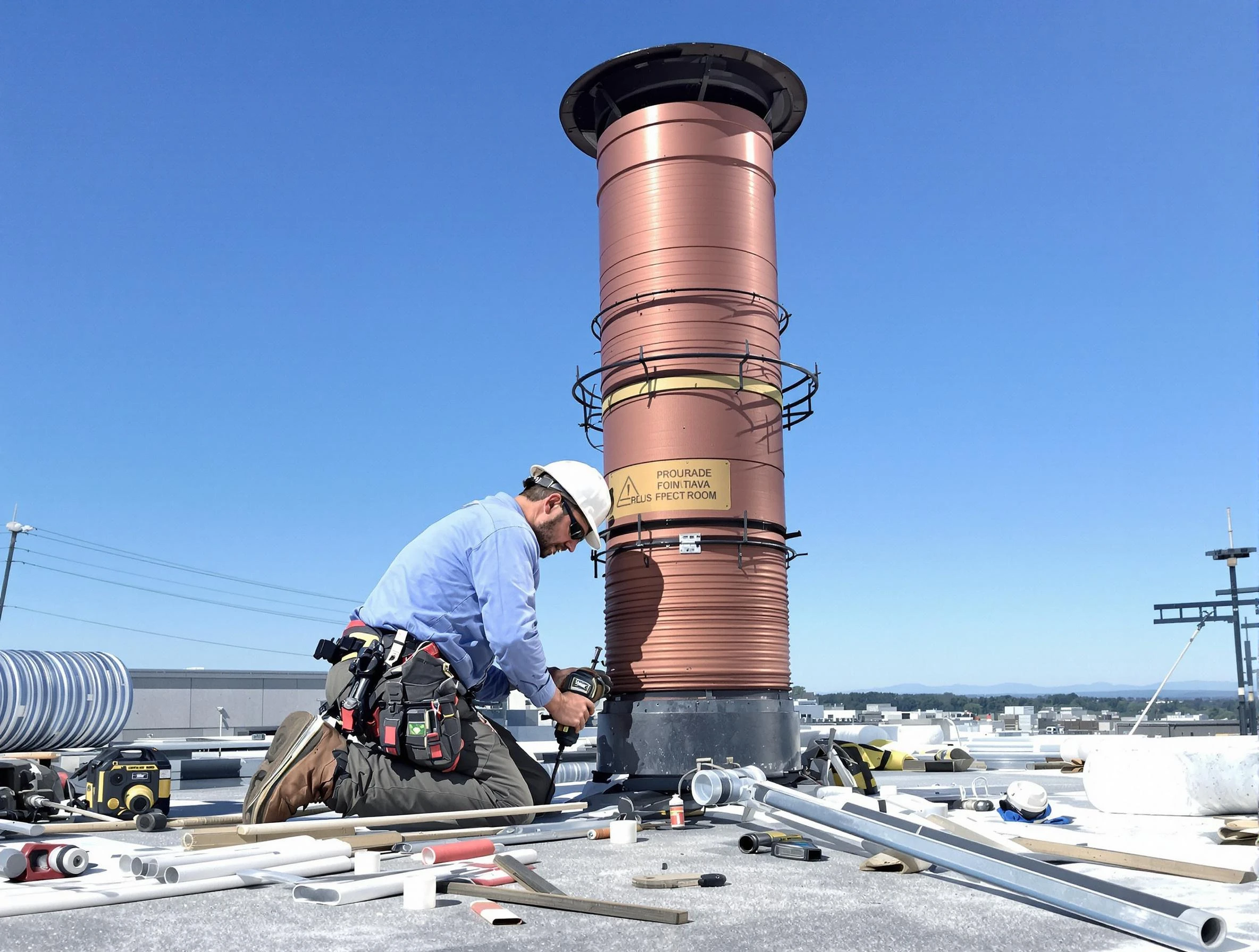 Installed chimney liner by Castle Pines Chimney Sweep in Castle Pines, CO