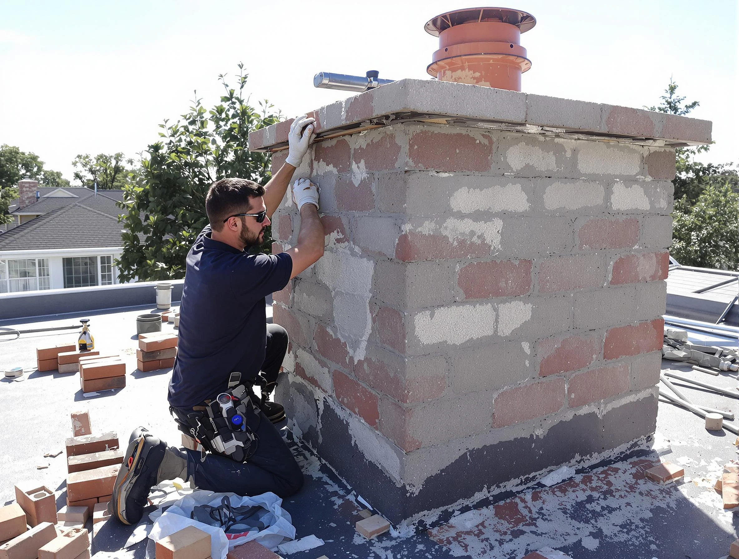 Advanced chimney repair process by Castle Pines Chimney Sweep in Castle Pines, CO