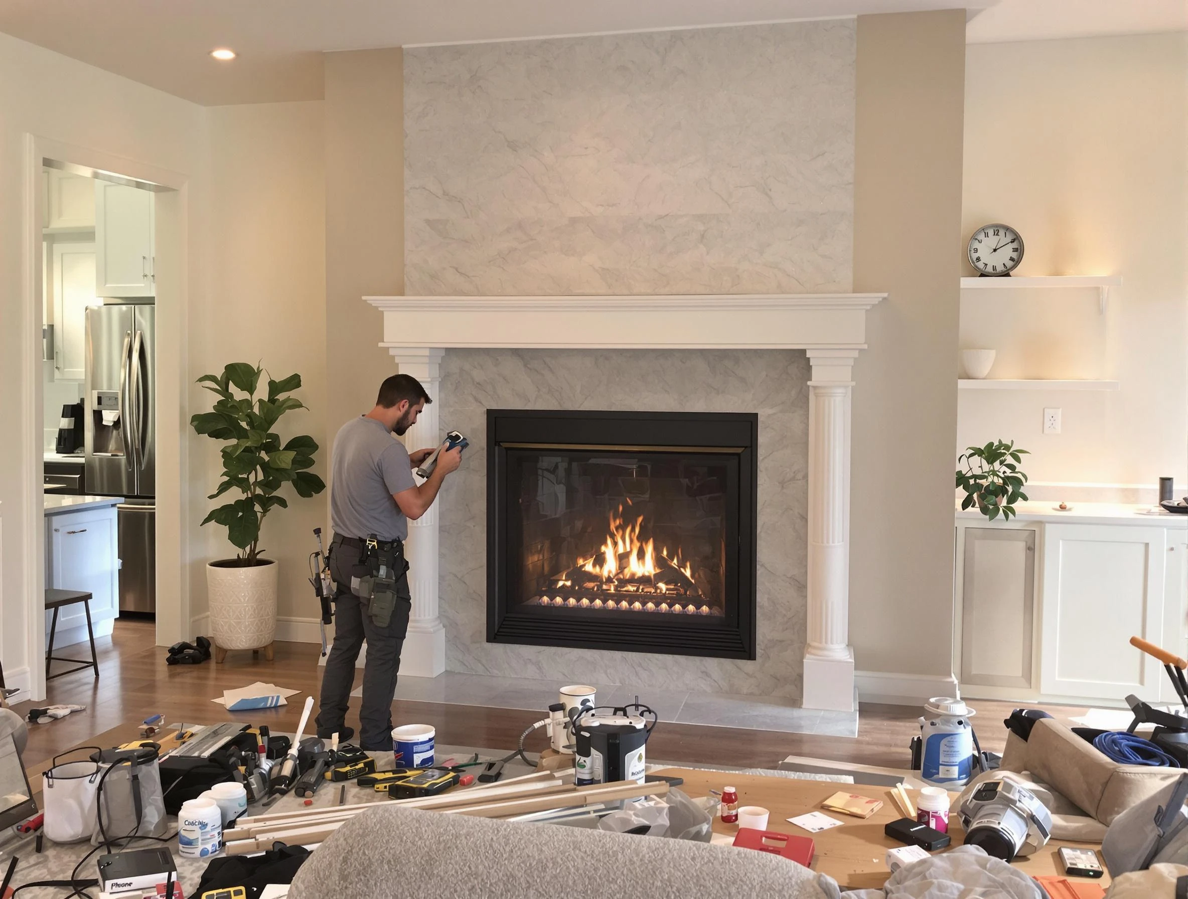 Newly installed fireplace by Castle Pines Chimney Sweep in Castle Pines, CO