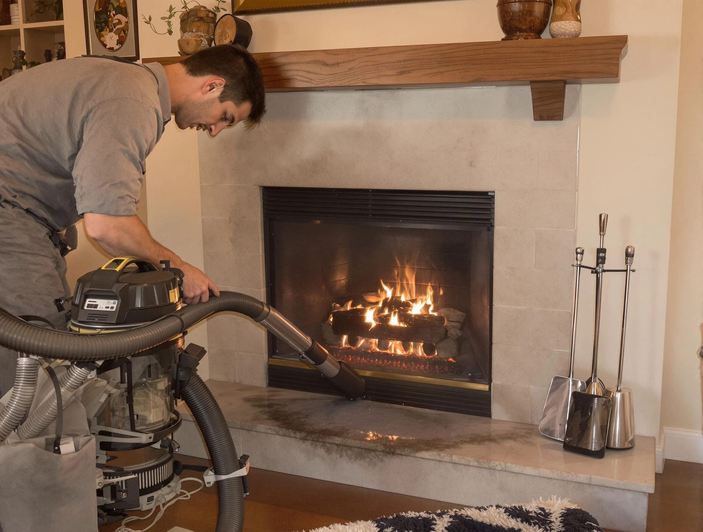 Routine fireplace upkeep by Castle Pines Chimney Sweep in Castle Pines, CO
