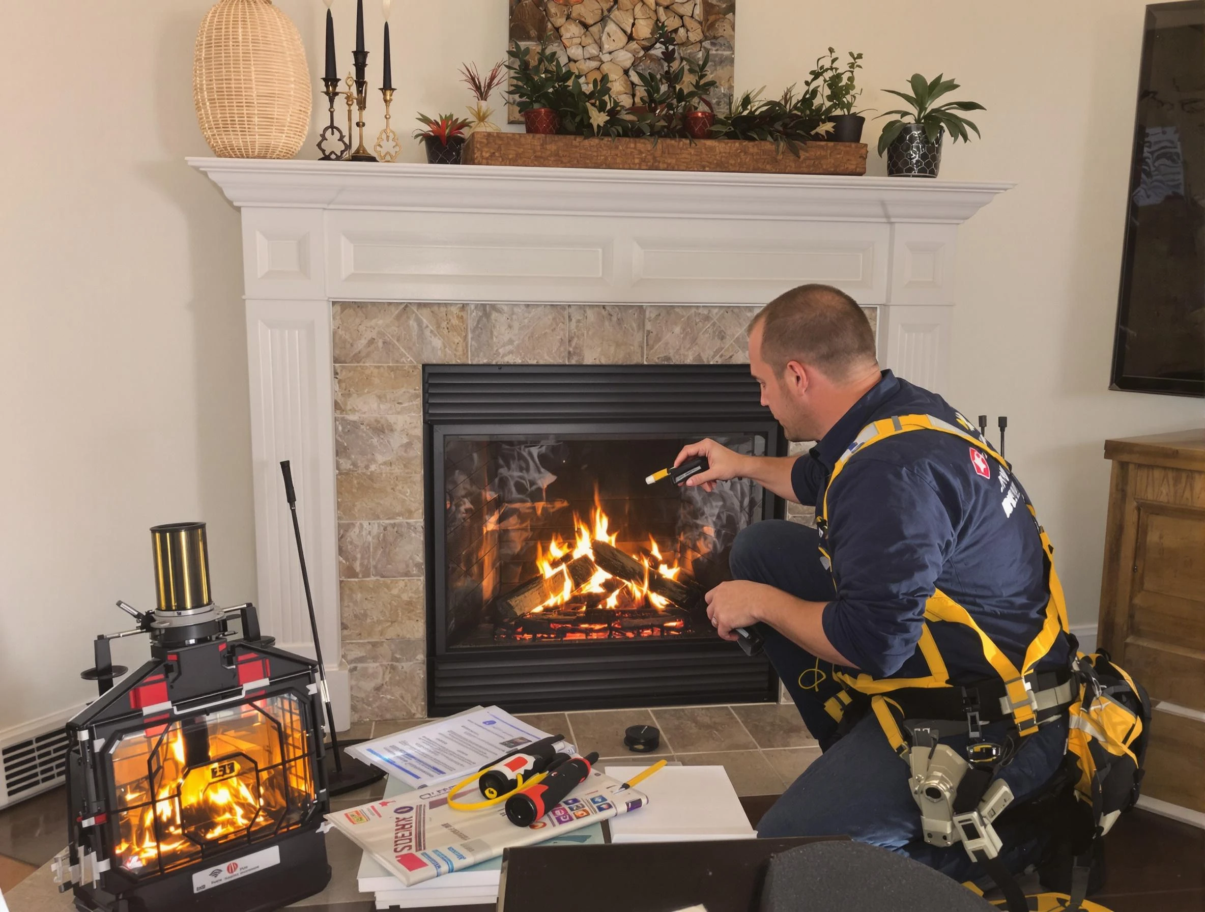 Safety-focused fireplace inspection by Castle Pines Chimney Sweep in Castle Pines, CO
